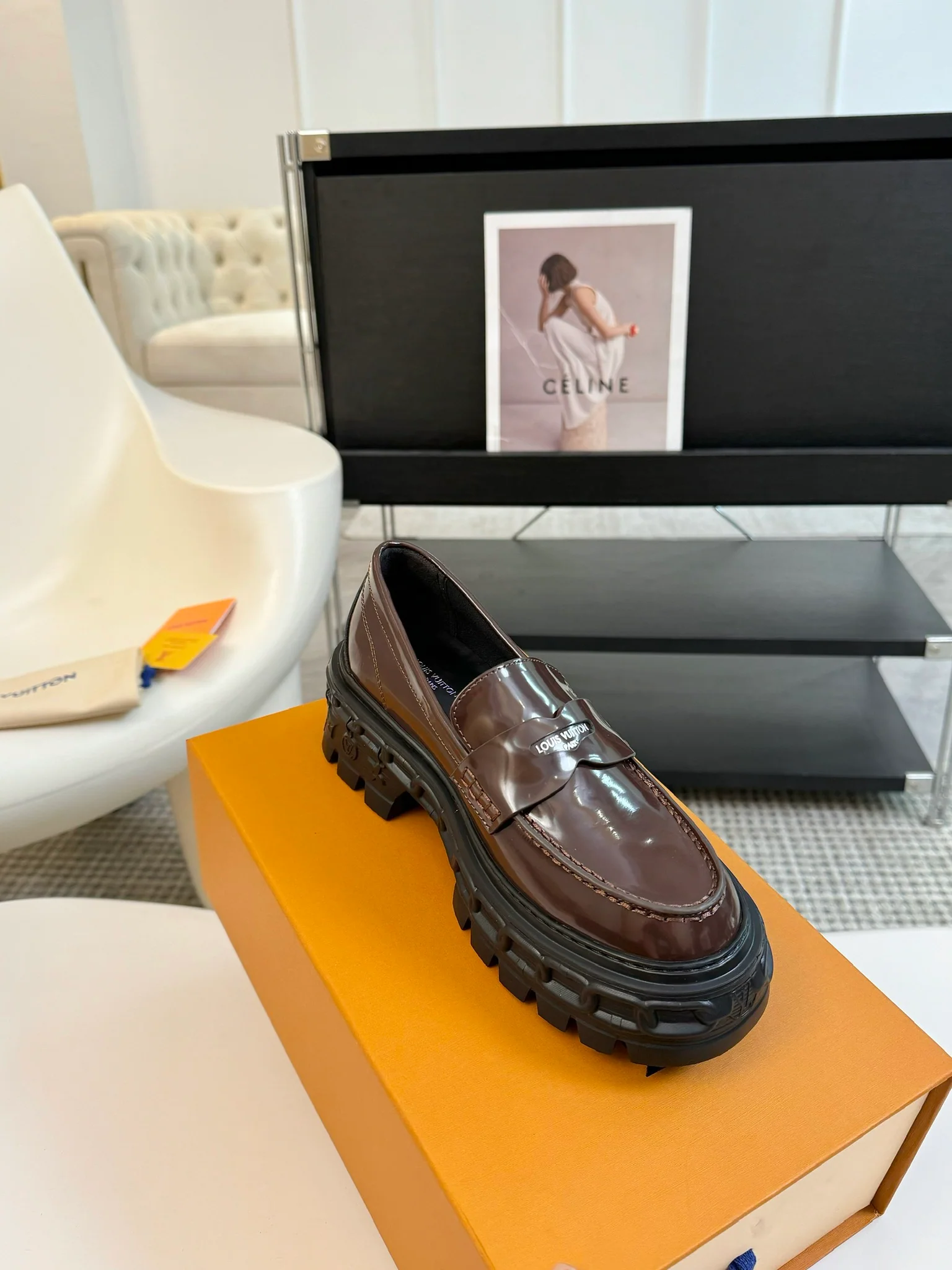 Лоферы LV-2024 - Кофейный цвет - 1