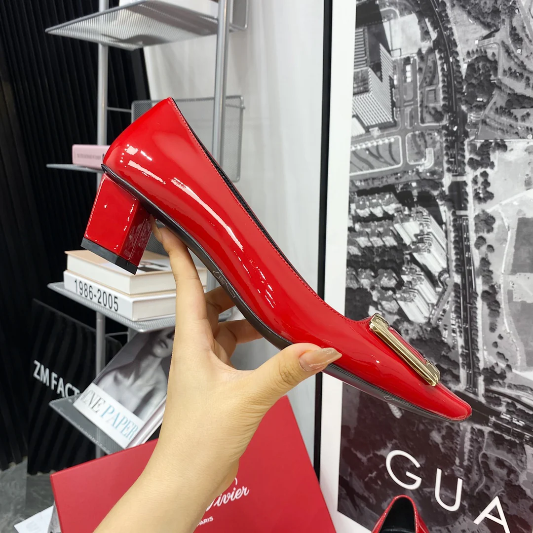 RV-4-5 см Квадратный каблук - Красный