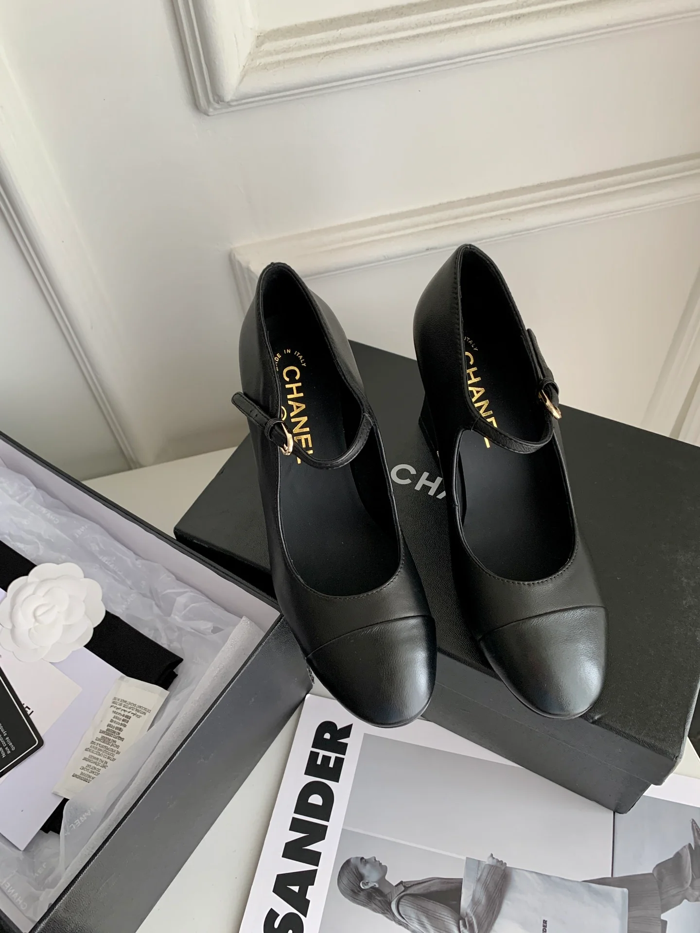 Туфли-лодочки Chanel Mary Jane с показа 2022 года - 9 см - черные