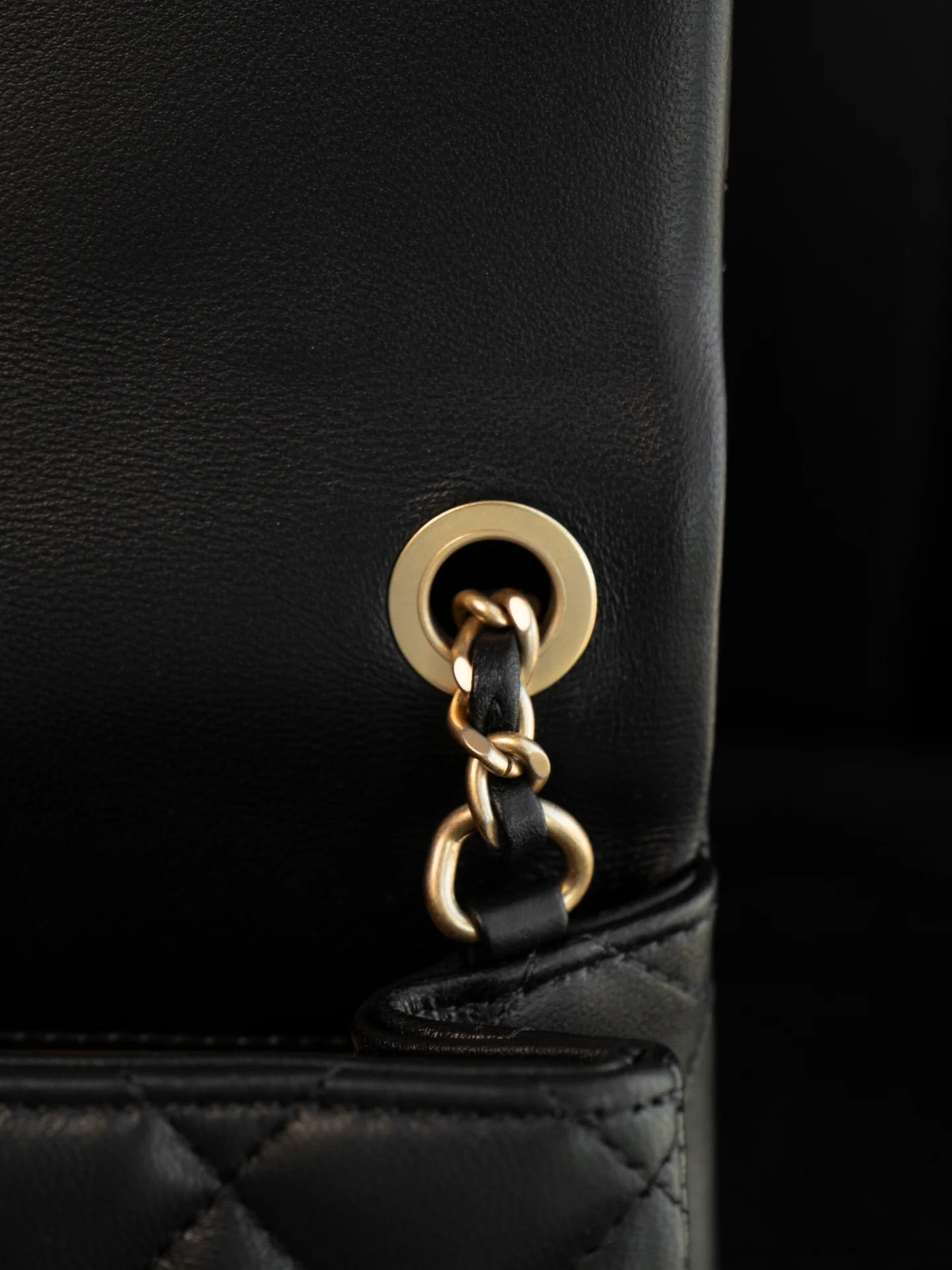 Chanel 24k Gold Globe Square Black Gold