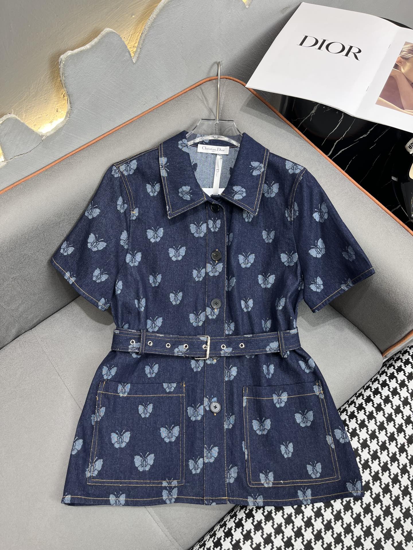 Dior - 2403 - 24ss Весна/Лето Новая джинсовая куртка с коротким рукавом