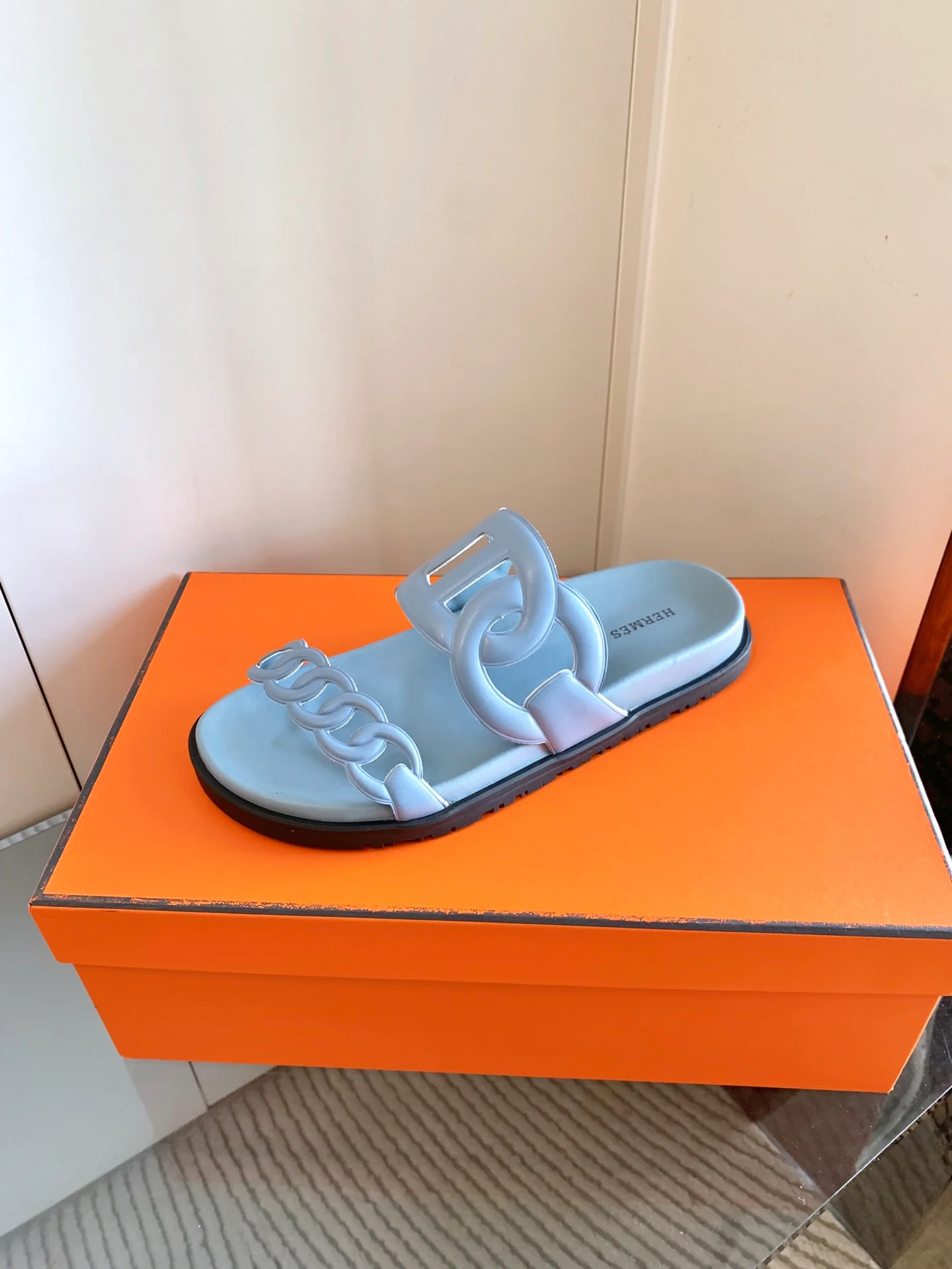 Модные сандалии Hermes - синие