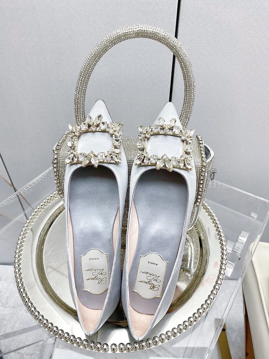 Обувь RV Shoes - Новинка ранней весны 2023 года - Балетки с пряжкой в ??виде снежинки - Серебристые