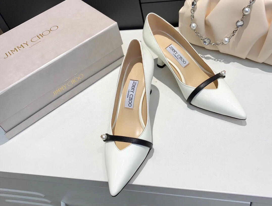 Туфли на высоком каблуке Jimmy Pearl с пряжкой и острым носком - 4