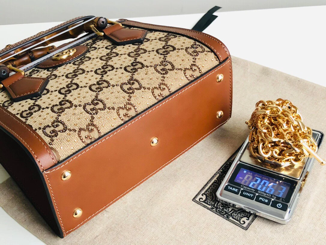 Сумка Gucci из бамбука - 20x16x10 см