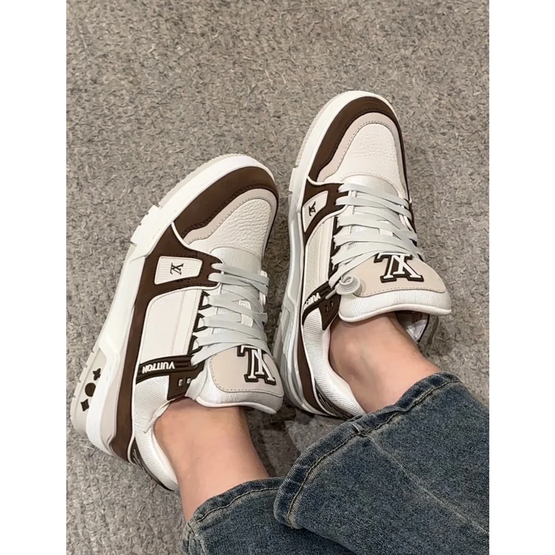 Кроссовки LV Trainer Series - Спортивная и повседневная обувь - Унисекс - Кофейный цвет