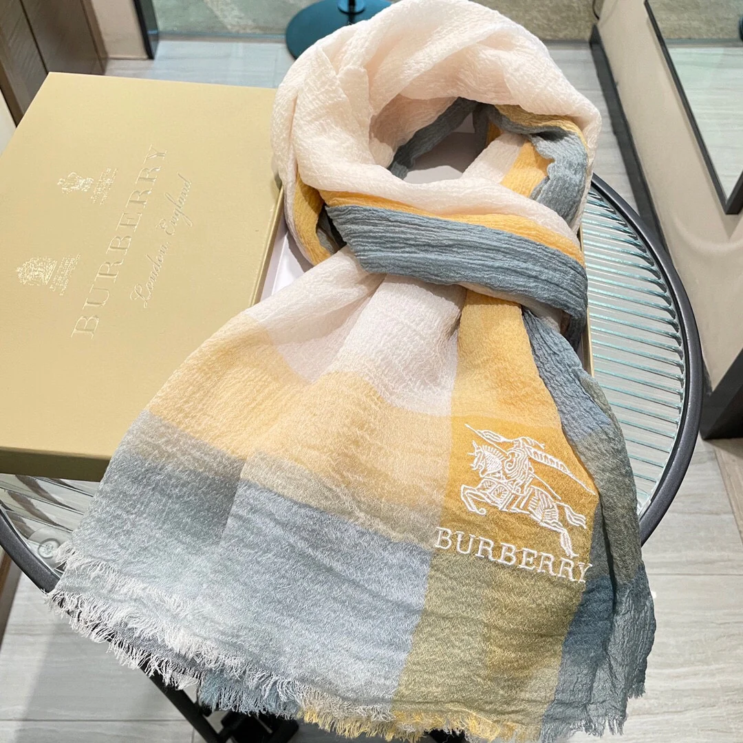 Кашемировый шарф Burberry - 90-200 см - желтый