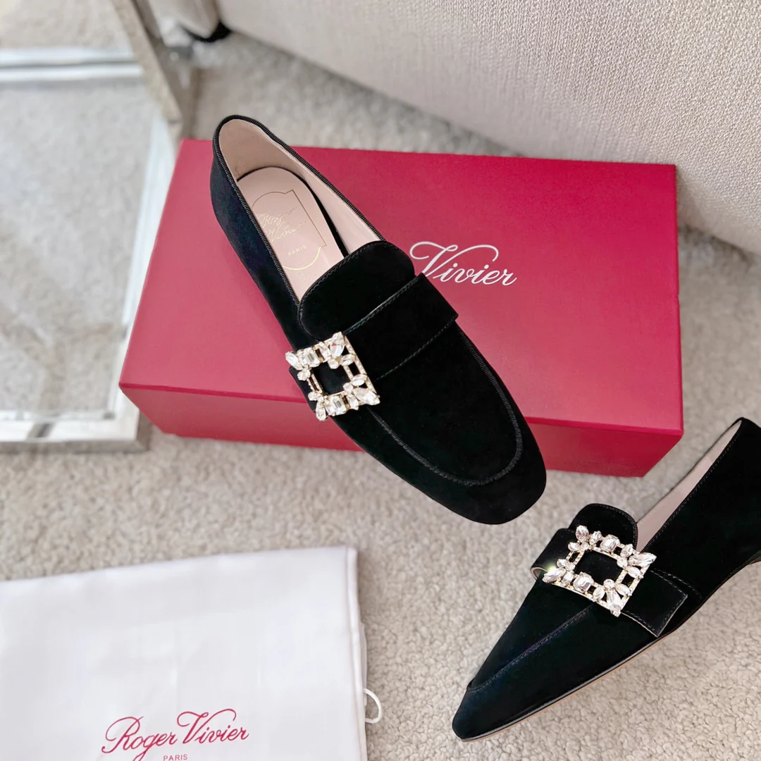 Обувь RV - Лоферы Versailles с ромбовидной пряжкой - черные