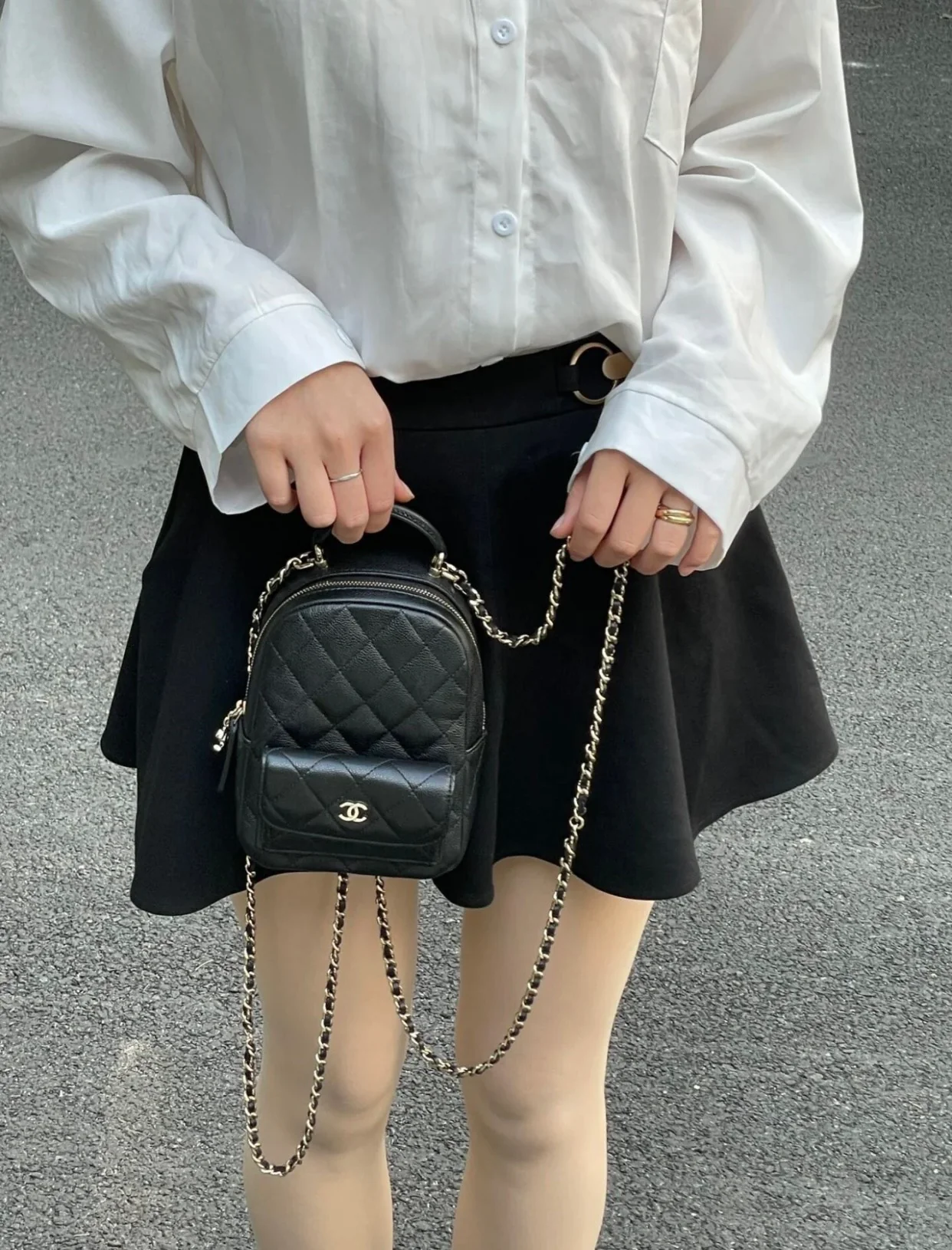 Мини-рюкзак Chanel 24c - черный