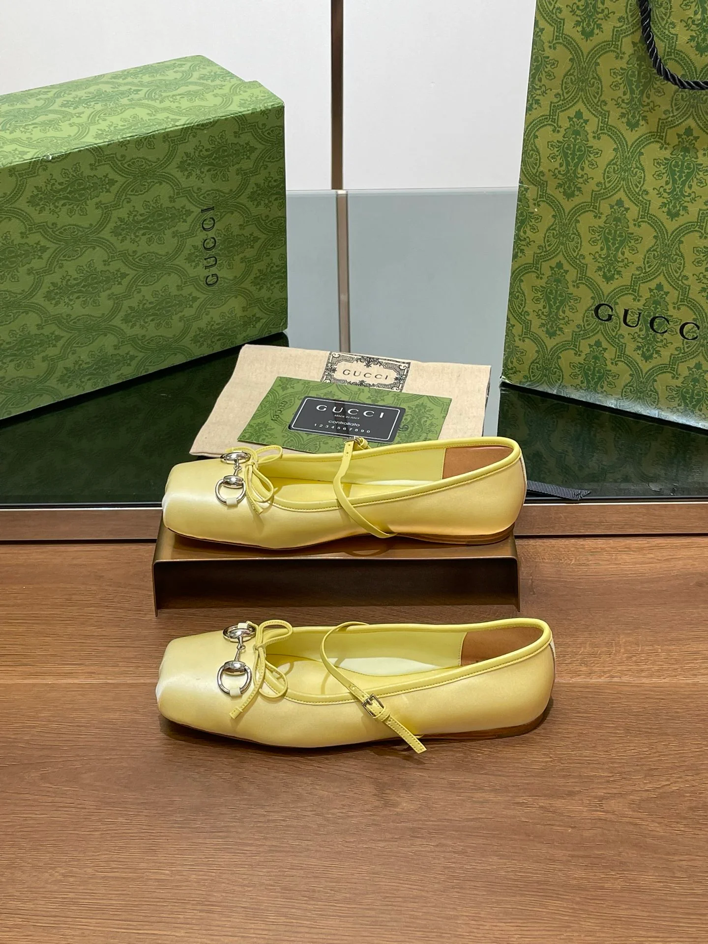 Балетки Gucci 2024 - желтые