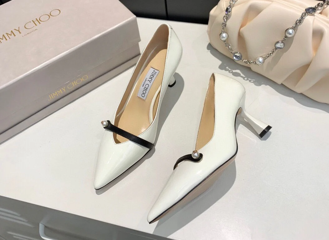 Туфли на высоком каблуке Jimmy Pearl с пряжкой и острым носком - 4