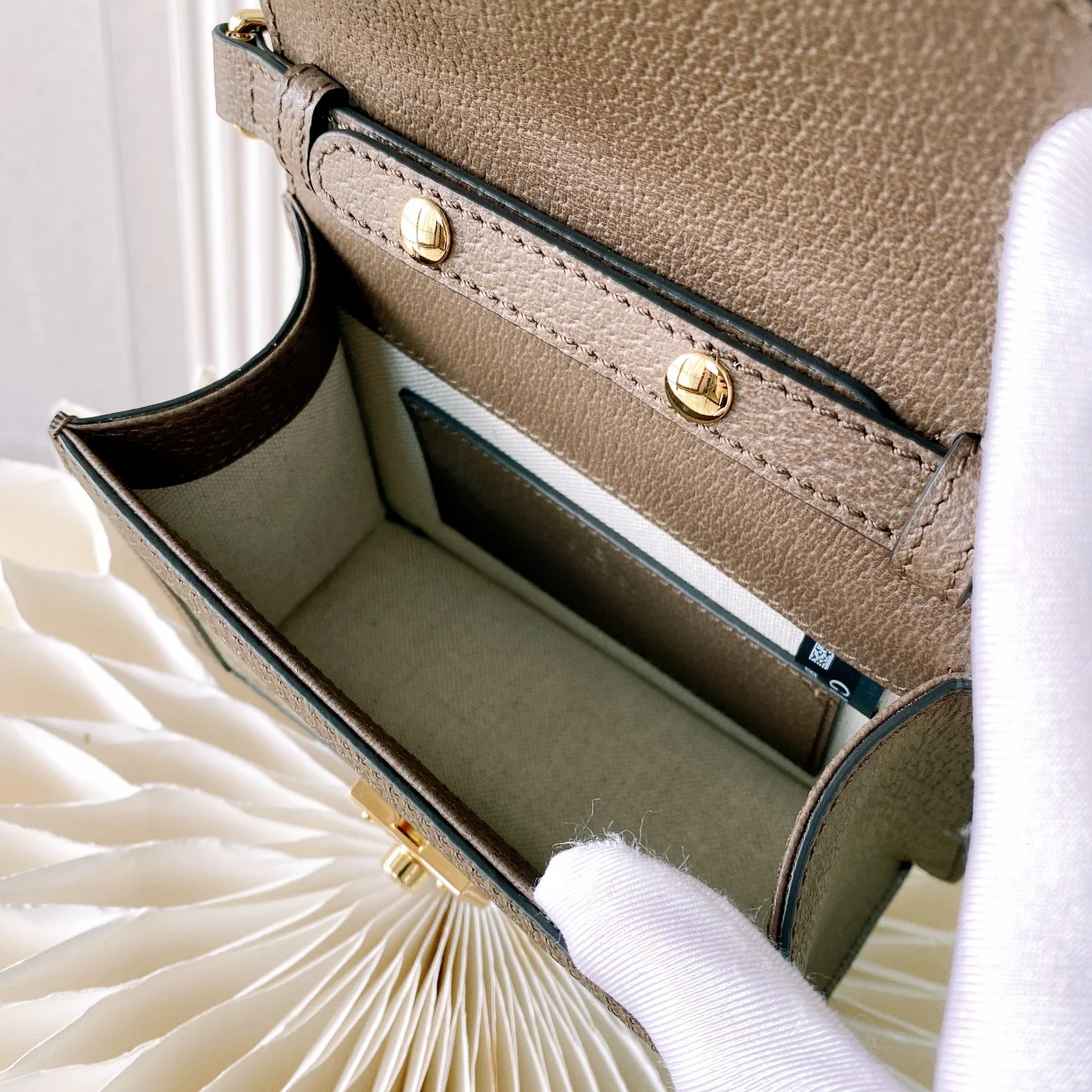 Мини-сумочка Gucci Ophidia/сумка через плечо - 17,5x13x6 см - кофейного цвета