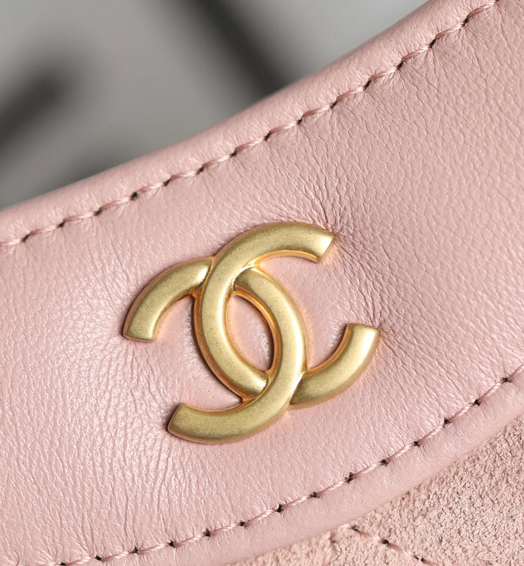 Сумка Chanel 25p nano 31, замша, розовая.
