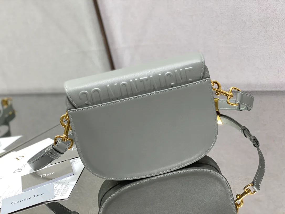 Dior Bobby Medium 22cm Rock Grey Leather