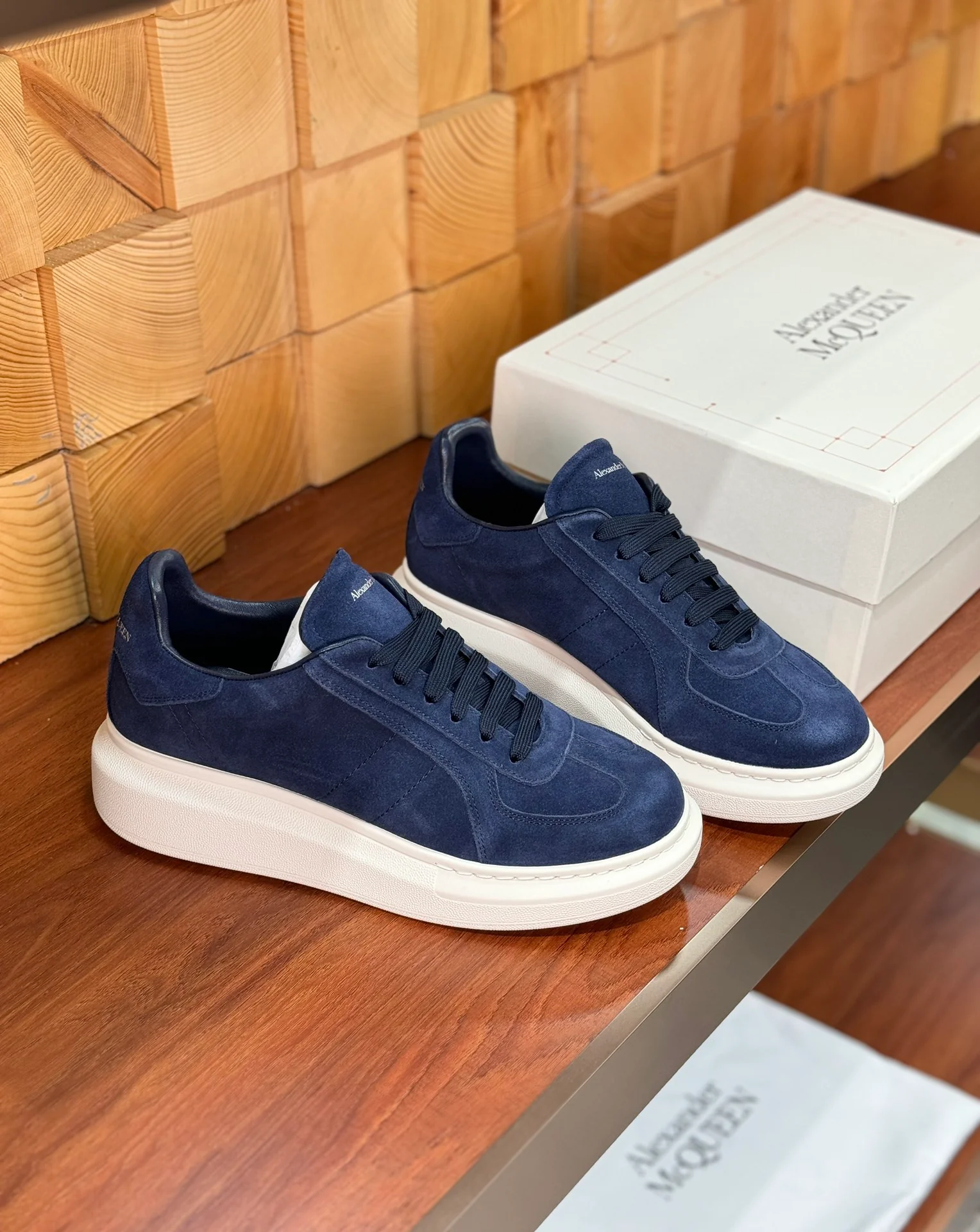 Повседневные туфли McQueen 2024 - синие