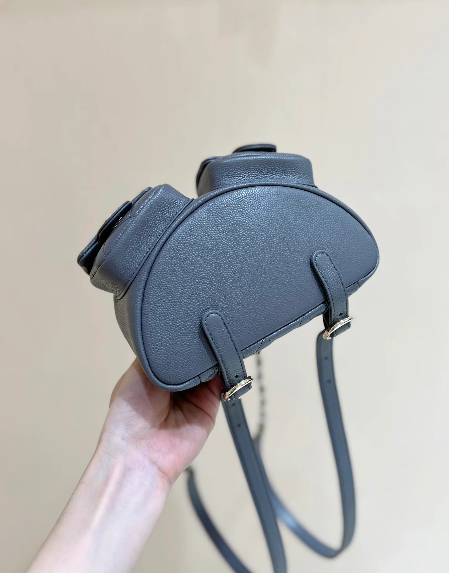 Рюкзак Chanel Duma Frog, маленький, серый