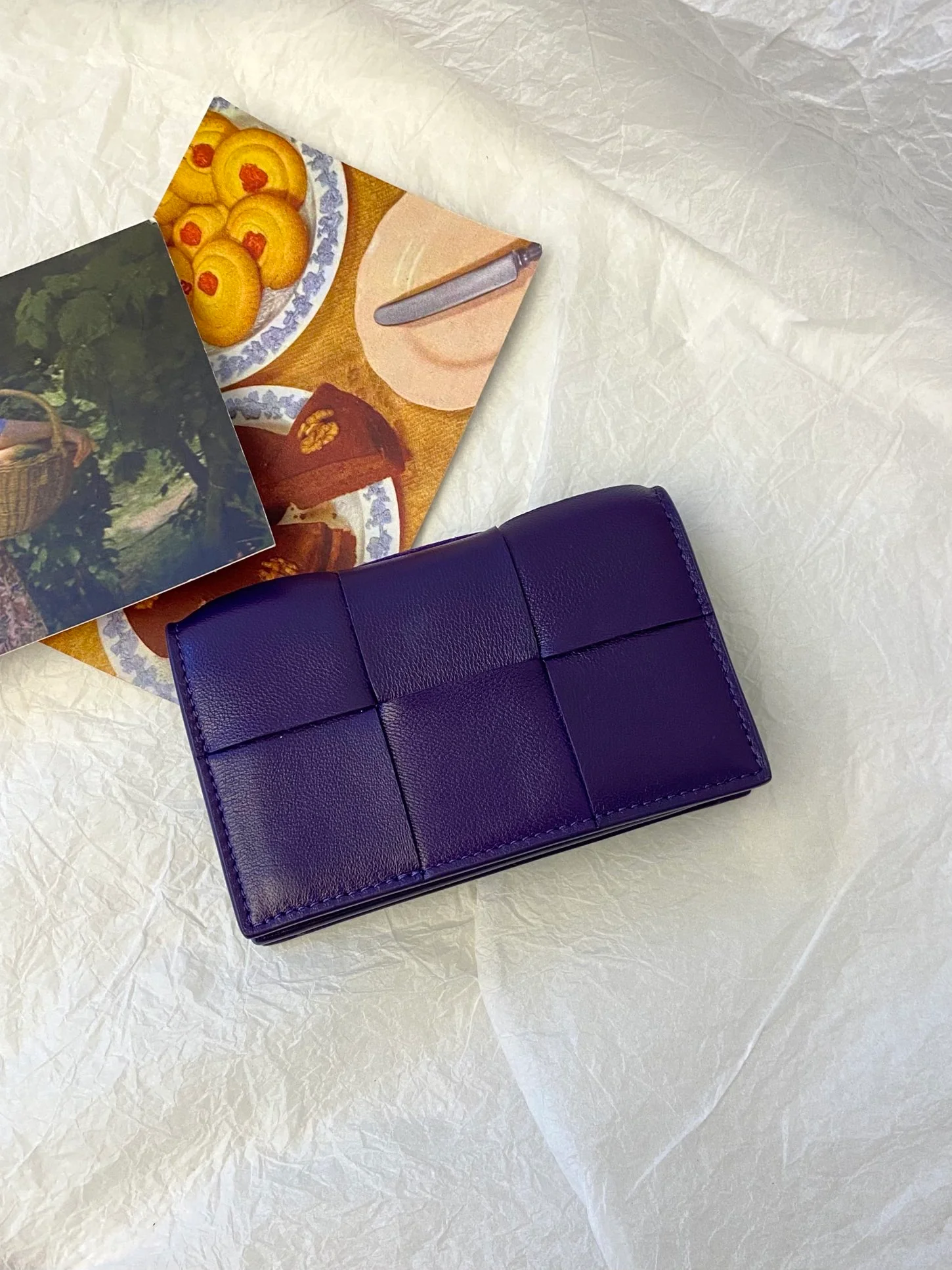 BV- 大格翻盖卡包 小羊皮 12.2×7.5×2.5cm