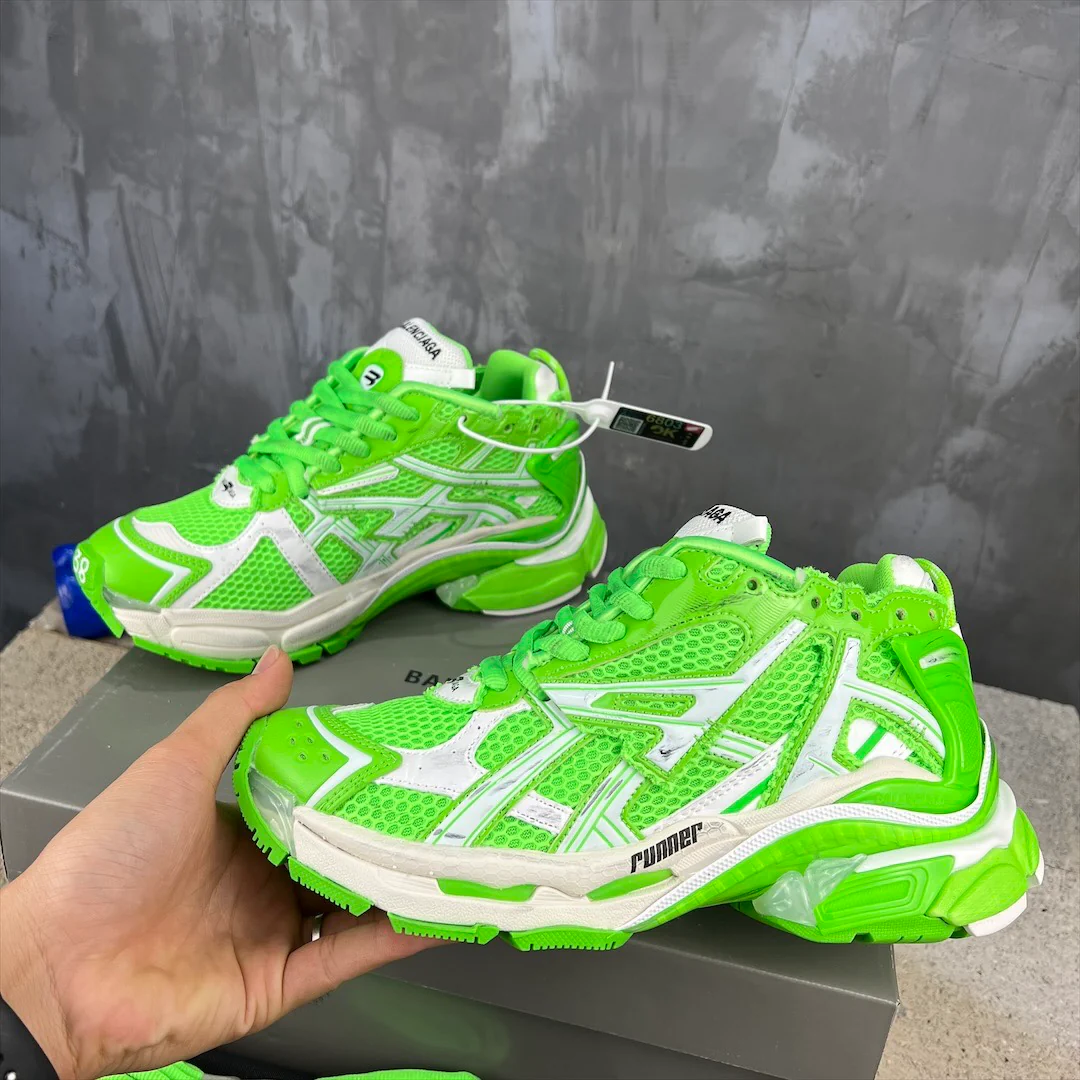 Кроссовки Balenciaga Runner - унисекс - флуоресцентно-зеленые