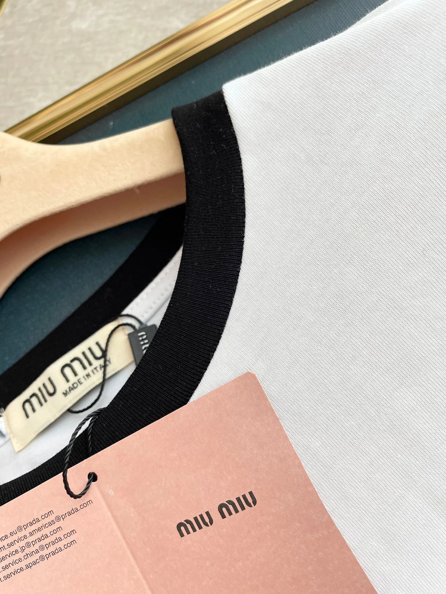 Футболка с коротким рукавом Miu Miu-2404 с рисунком руля