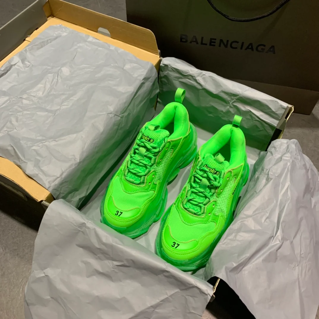 Balenciaga - Массивные туфли - Серебристо-зеленый