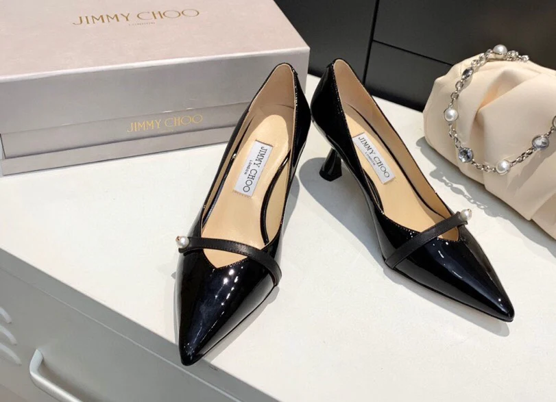 Туфли на высоком каблуке Jimmy Pearl с пряжкой и острым носком - 3