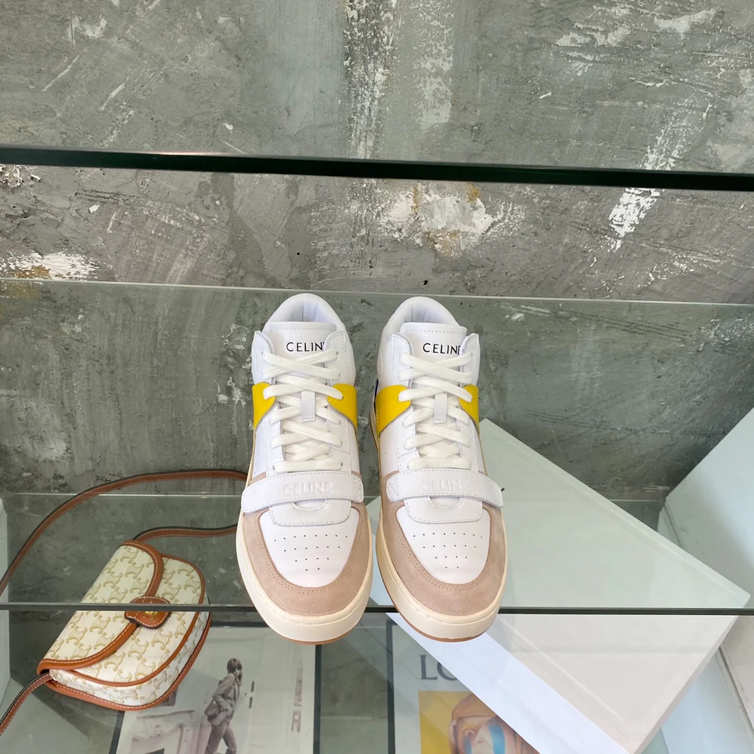 Спортивные повседневные высокие кроссовки Celine в стиле ?колор-блок?