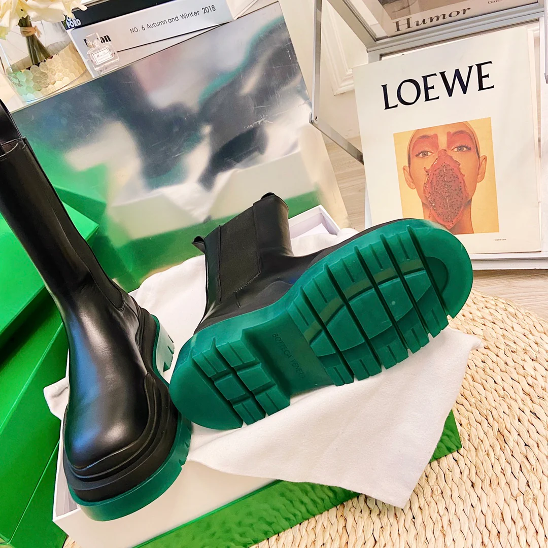 Обувь BV - BV - Зеленые и черные ботинки на платформе - Высокие сапоги