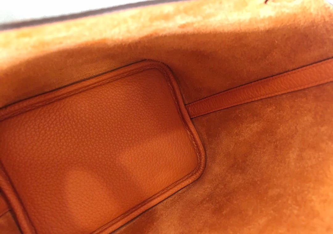 Hermes Picotin 18tc Оранжевая серебряная пряжка