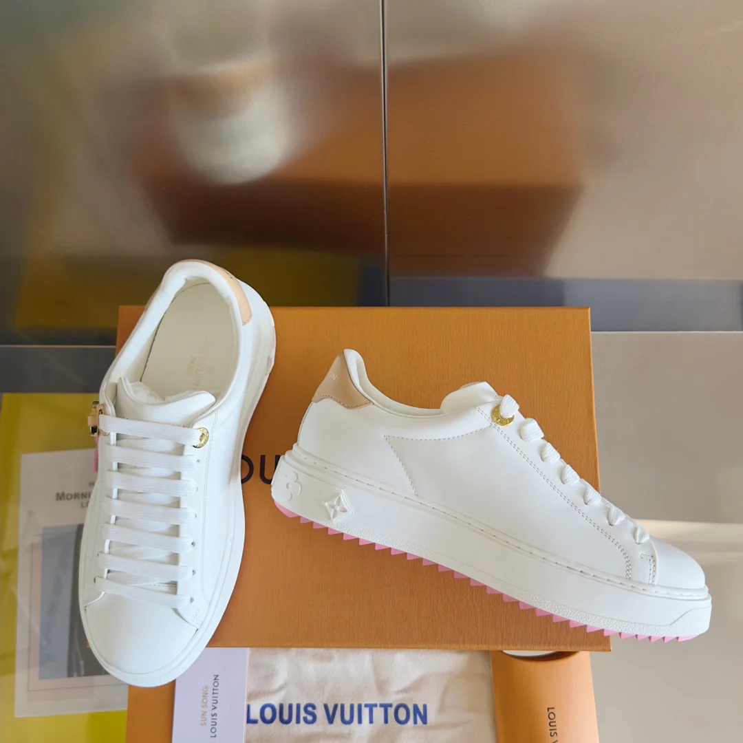 LV-2024 - Кроссовки с тиснением - Белые
