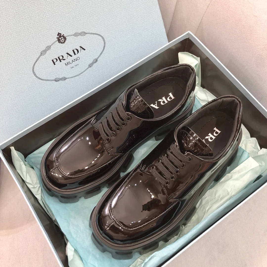 Обувь Prada - Pard Monolith - Лоферы на платформе - Черные