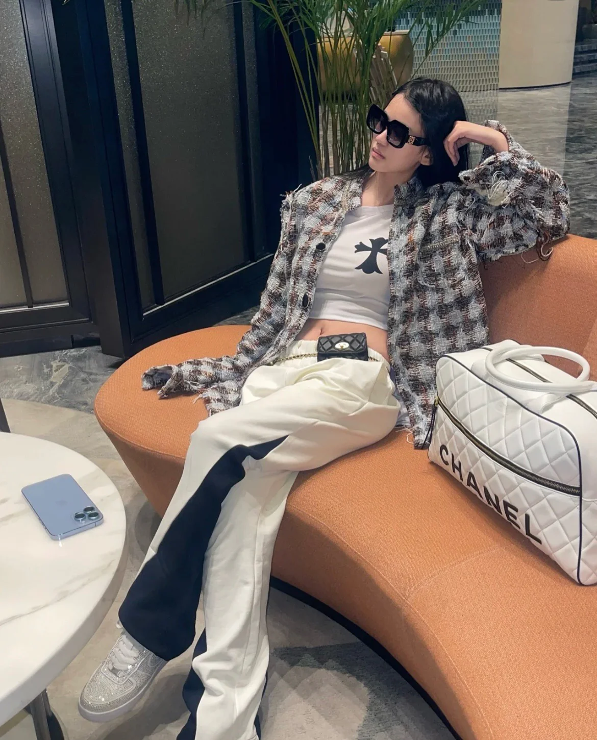 Сумка для переноски шаров для боулинга 25 пенсов - белая.