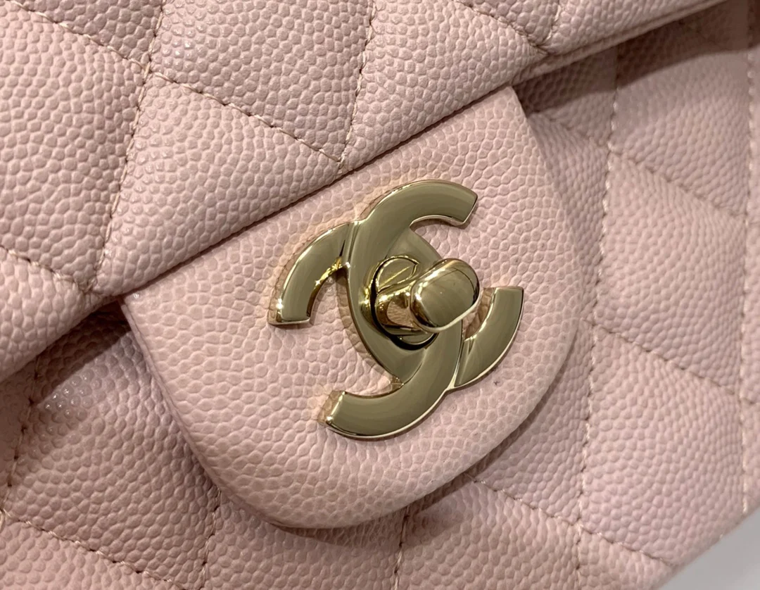 Chanel - Маленькая сумка из коричневой кожи - CF - Розовая - 23 см