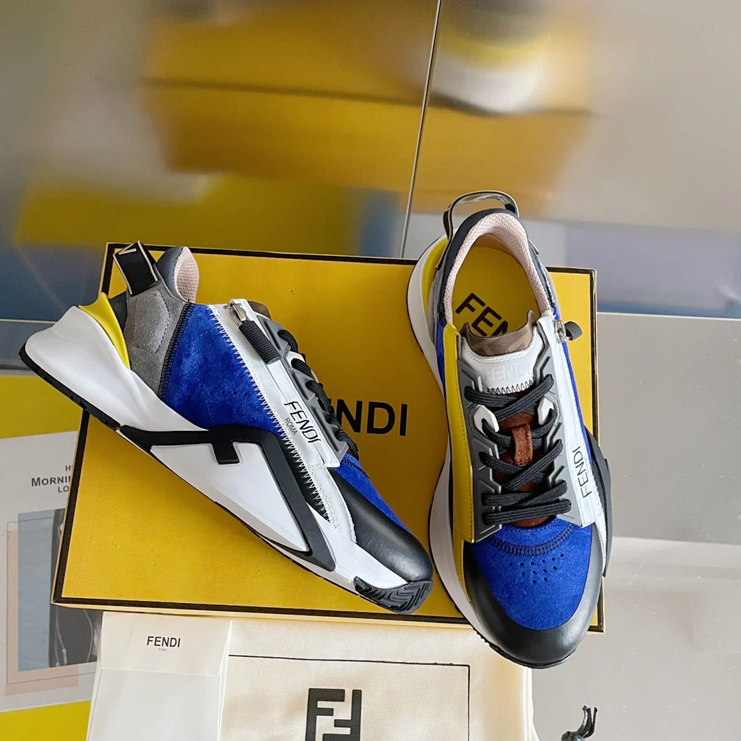 Fendi - Кроссовки и повседневная обувь - Сине-желтые