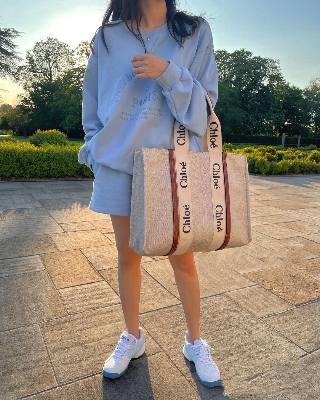 Сумка-тоут Chloe Woody - Большая - Коричневая