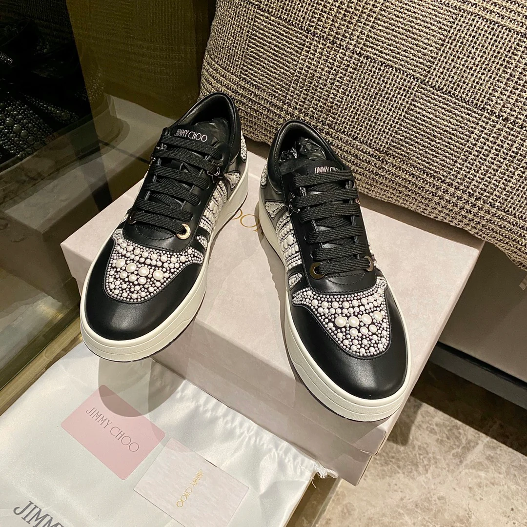 Jimmy - Верх из перламутра - Платформа - Повседневные туфли - Черные