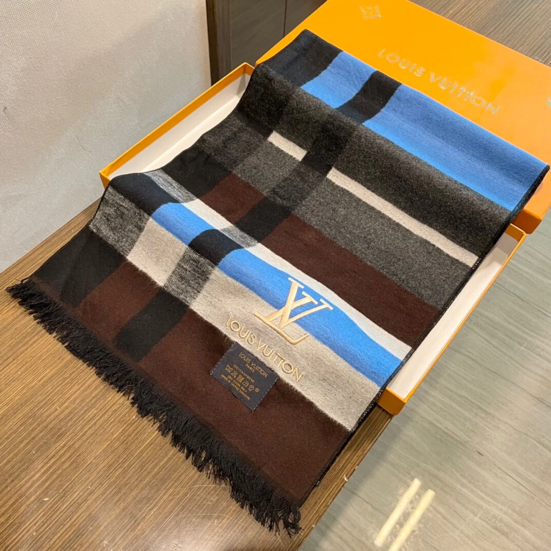LV - Незаменимый мужской кашемировый шарф для холодной погоды - 35-200 см