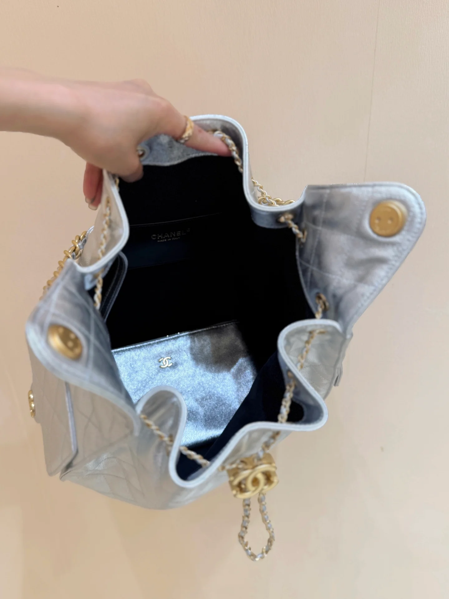 Сумка Chanel 25s 25bag Large - серебристая