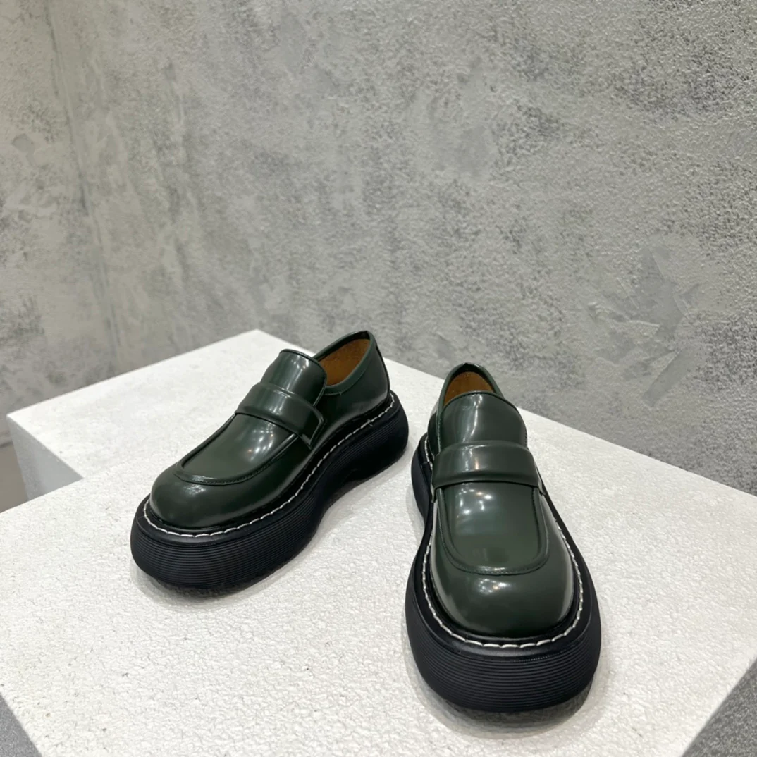 BV-22ss - Британские ретро кожаные туфли на толстой подошве - модель унисекс