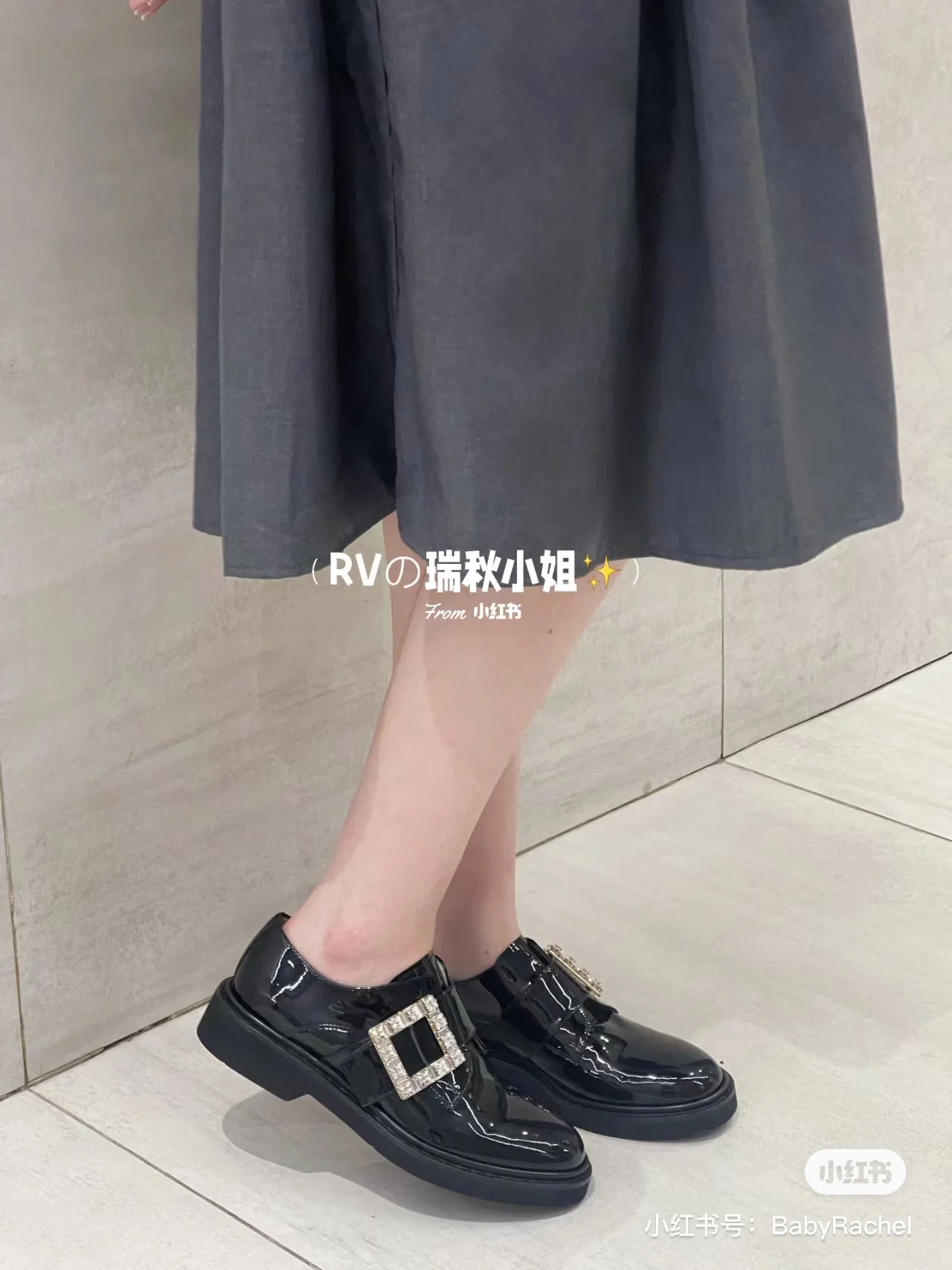 Обувь RV - Новинка сезона осень/зима 2023 - Лоферы на платформе - Черные со стразами