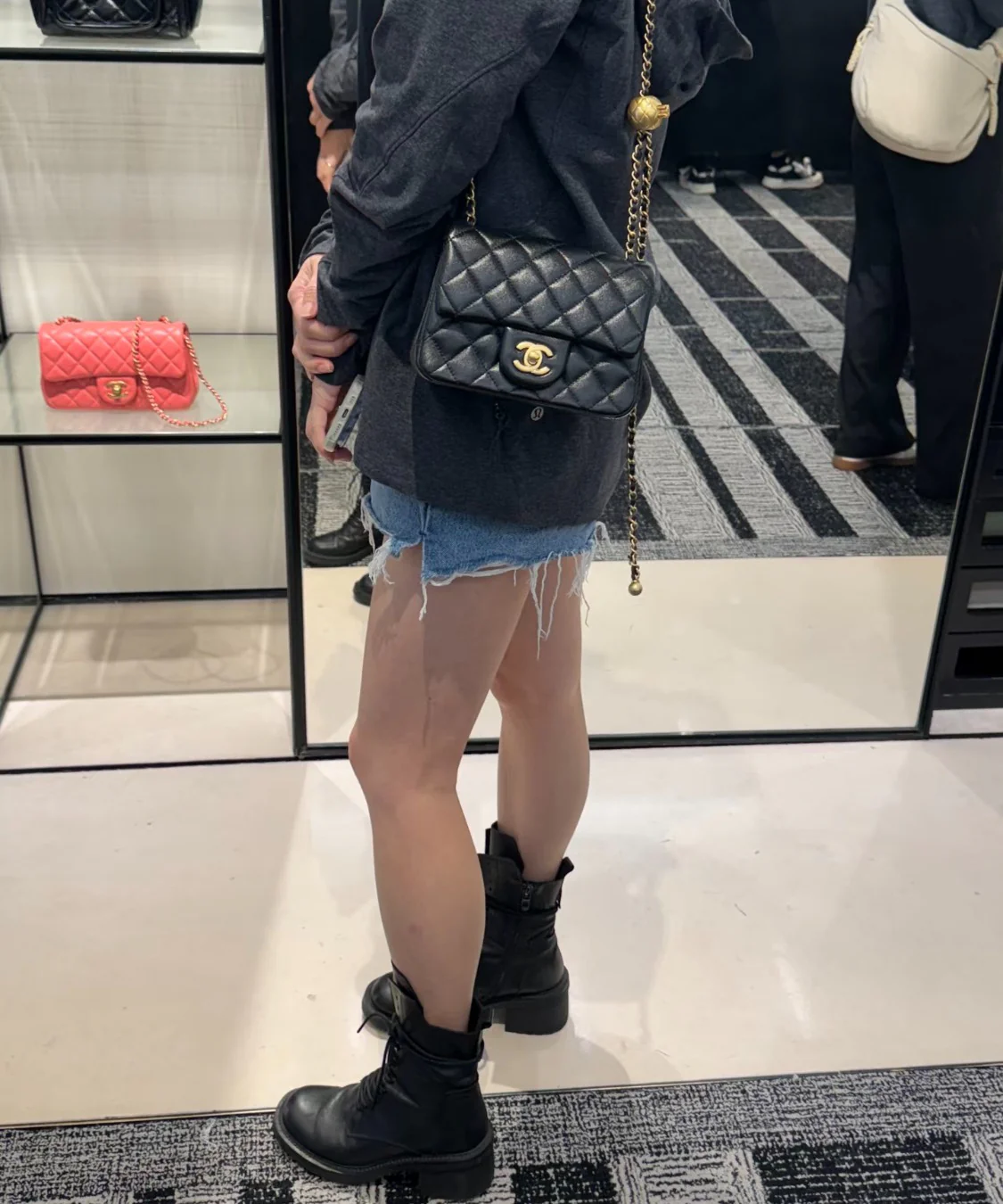 Chanel 24k Gold Globe Square Black Gold