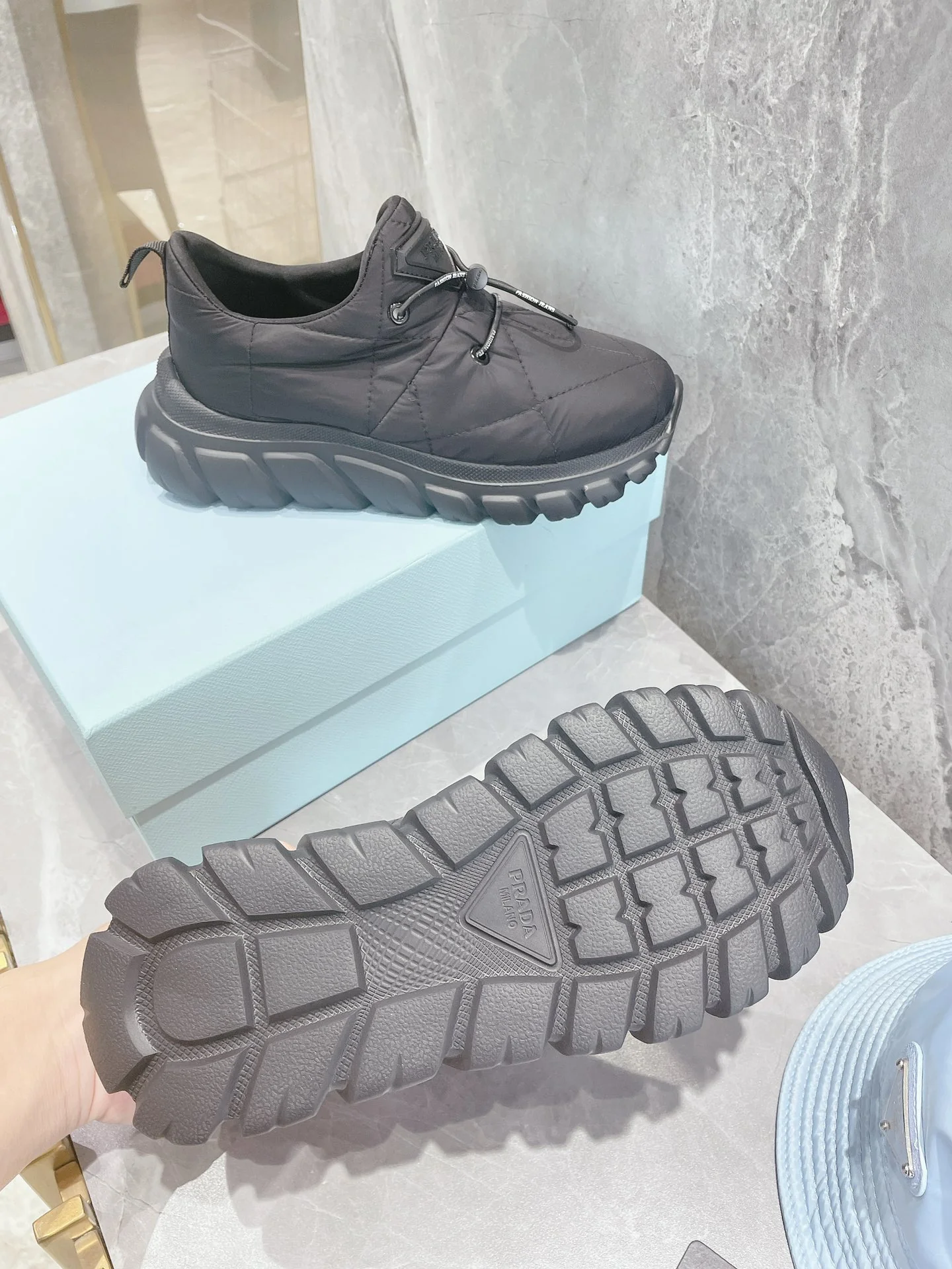 Обувь Prada - Prada - ультралегкая - кроссовки - повседневная обувь - серая