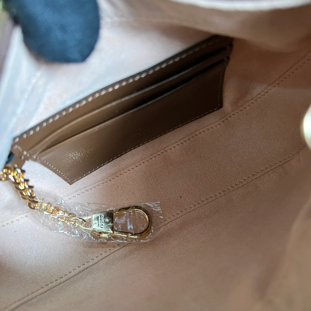 Сумочка Gucci в форме полумесяца - Мини - Коричневая