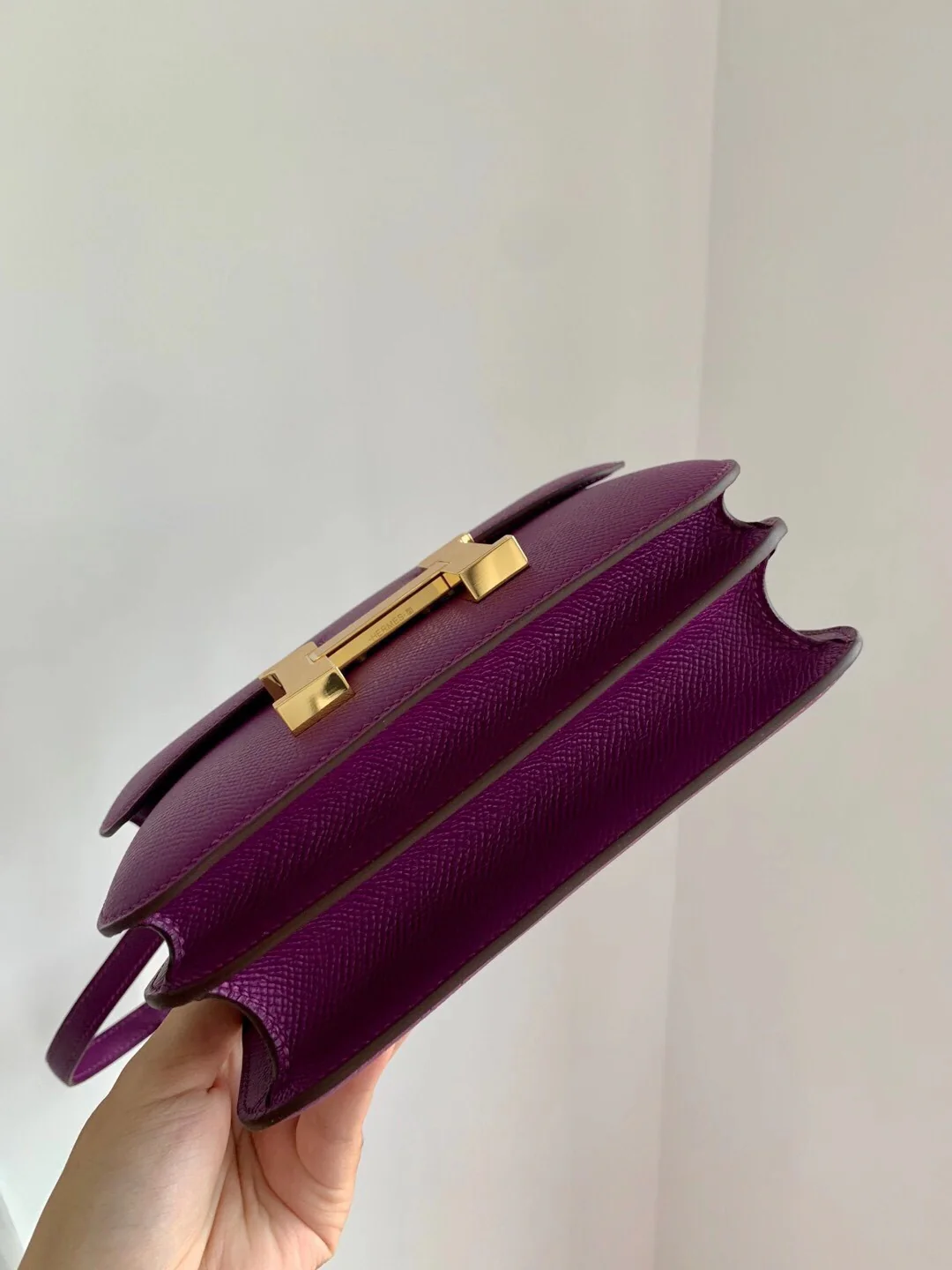 Hermes Constance Mini 19 P9 Anemone Purple Epsom Gold Buckle