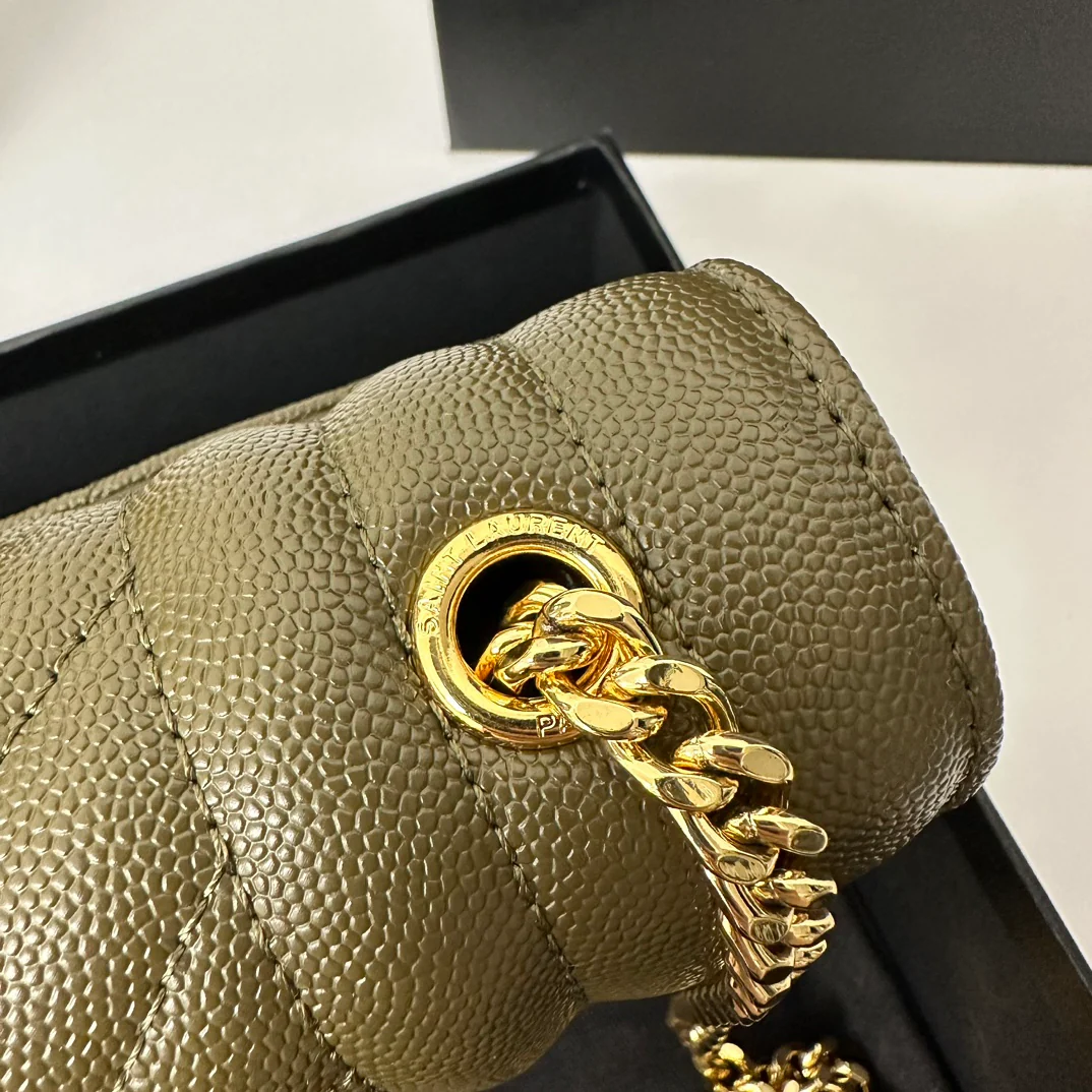 Конверт YSL, маленький, темно-зеленый