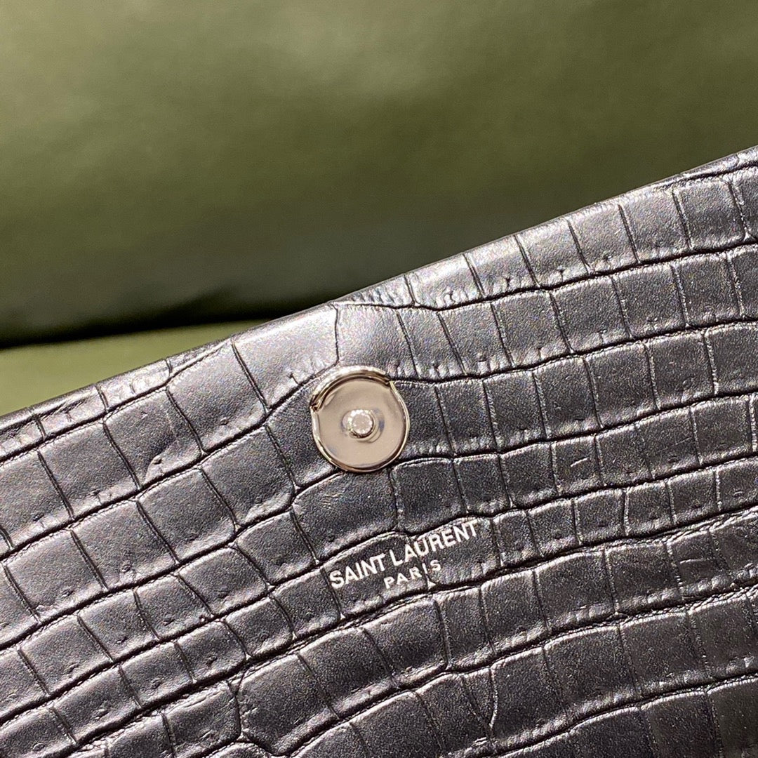 Сумка YSL-kate с цепочкой и крокодиловым принтом