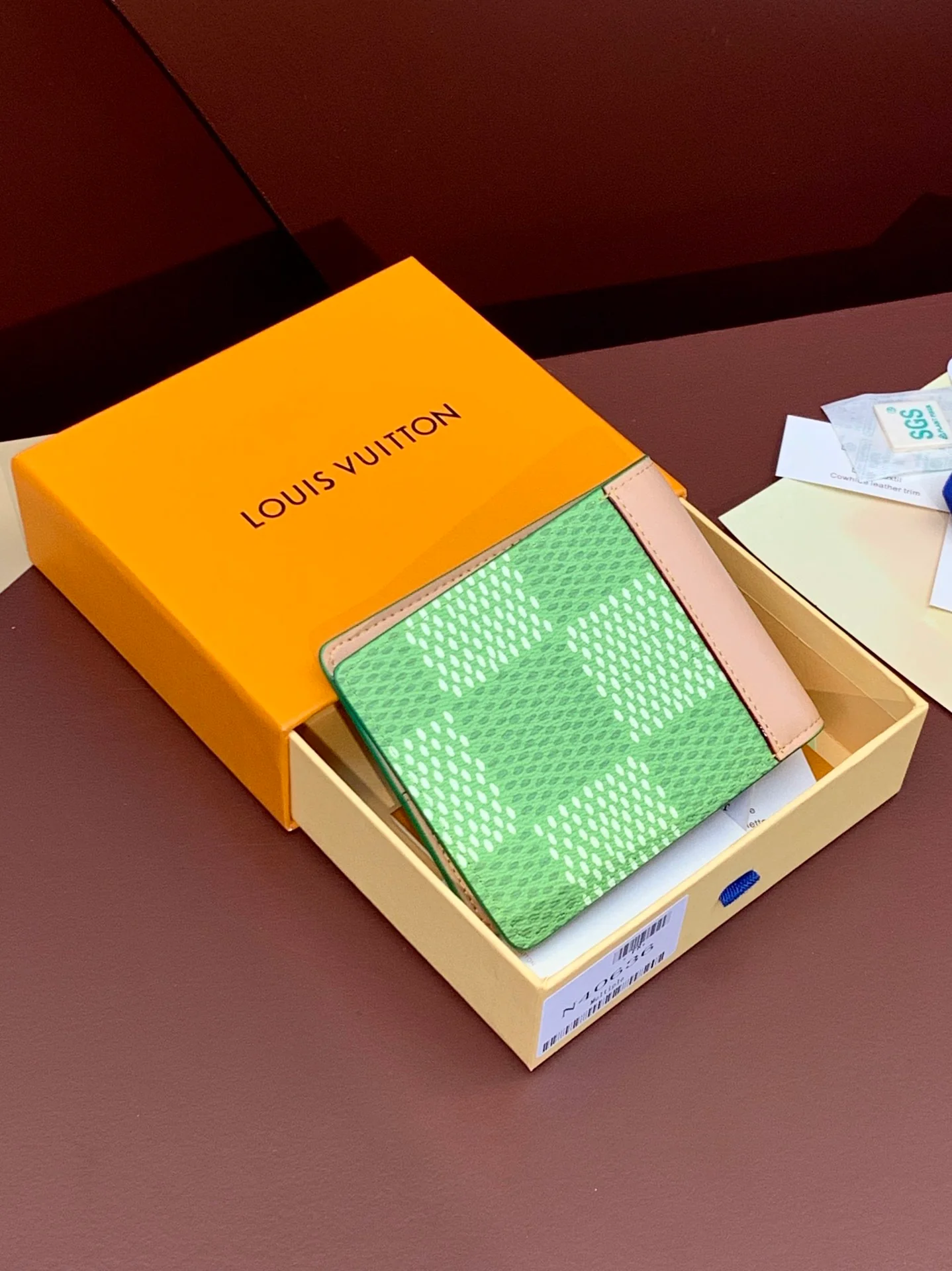 LV-n40636-тонкий кошелек с шахматным узором