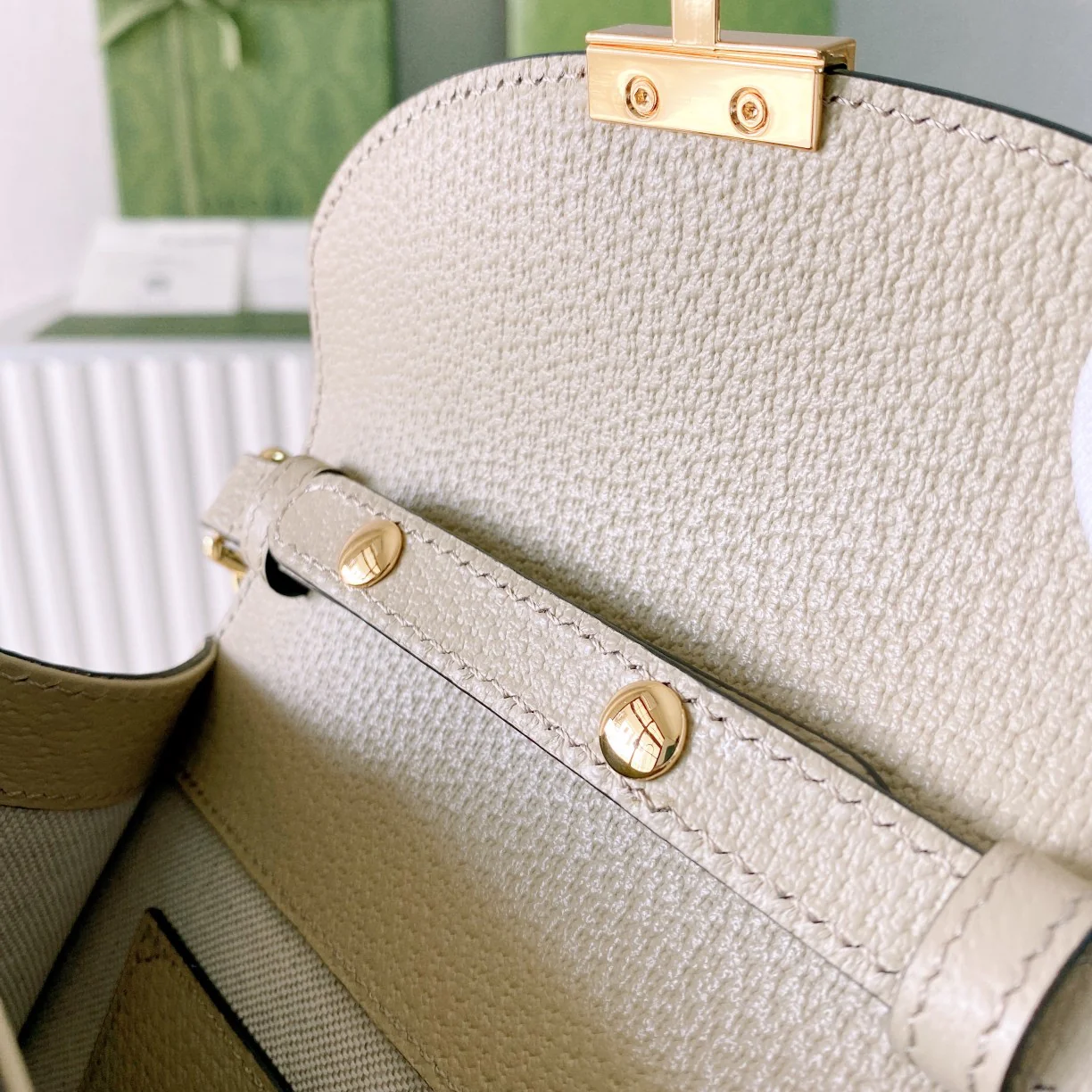 Мини-сумочка Gucci Ophidia/сумка через плечо - 17 см (5x13x6 см) - цвет овсянки