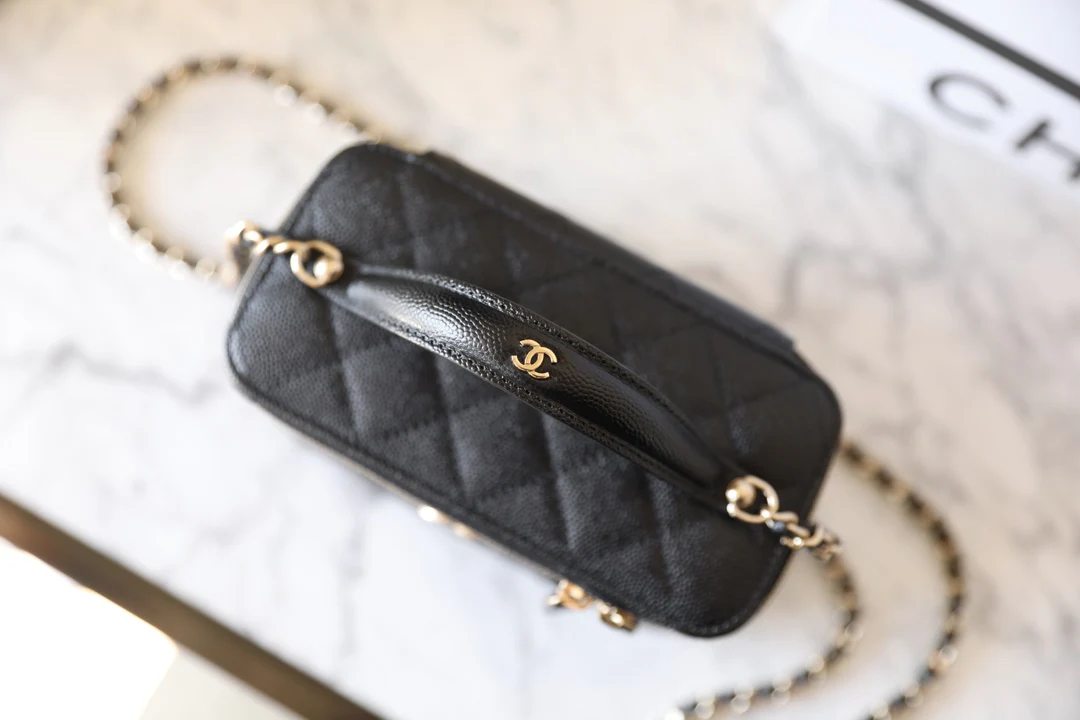 Chanel 25c - Маленькая коробочка в форме шара для переноски - Черная