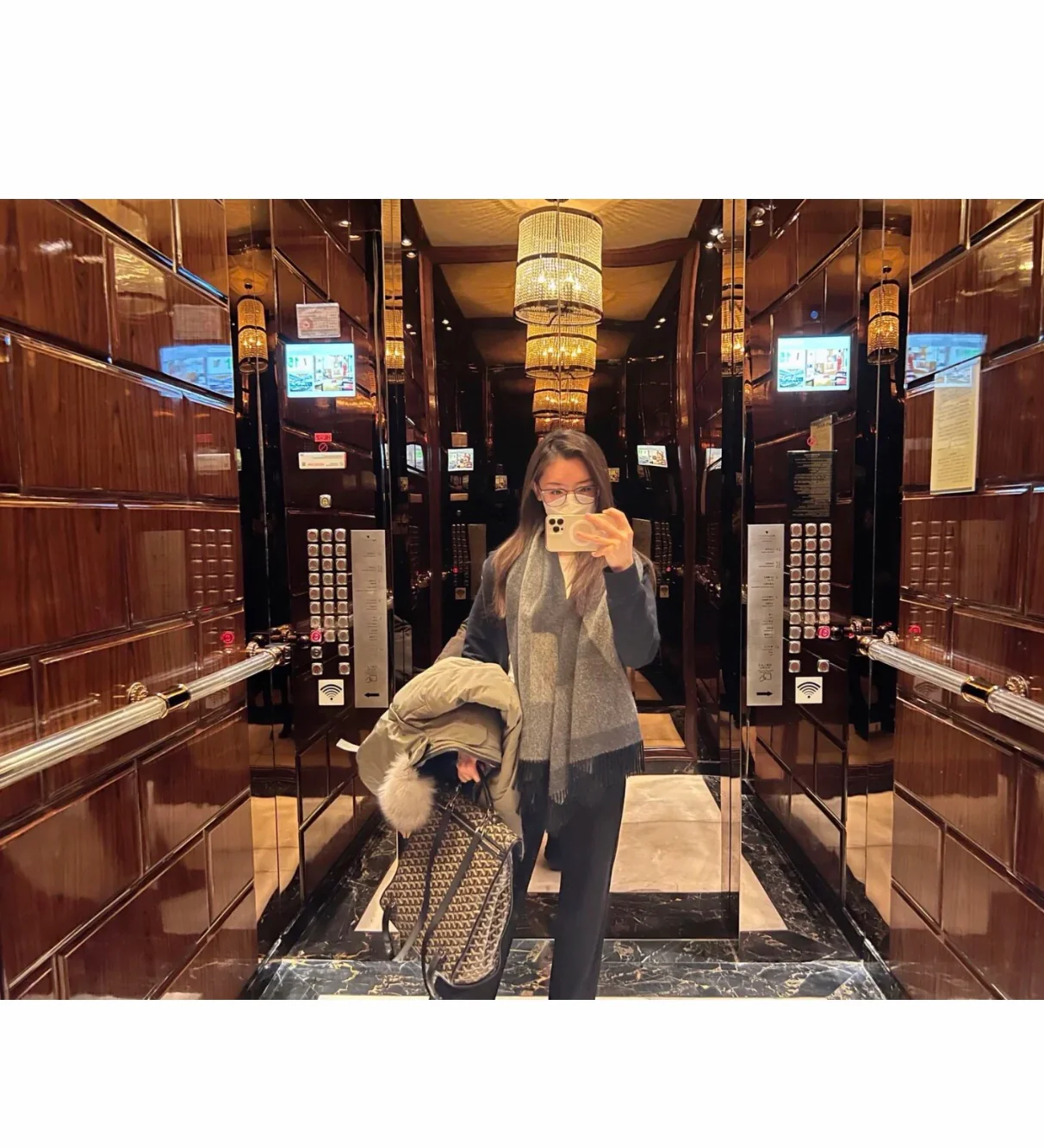 Рюкзак Goyard из холста с узором и пряжкой - Черный - 1 шт.