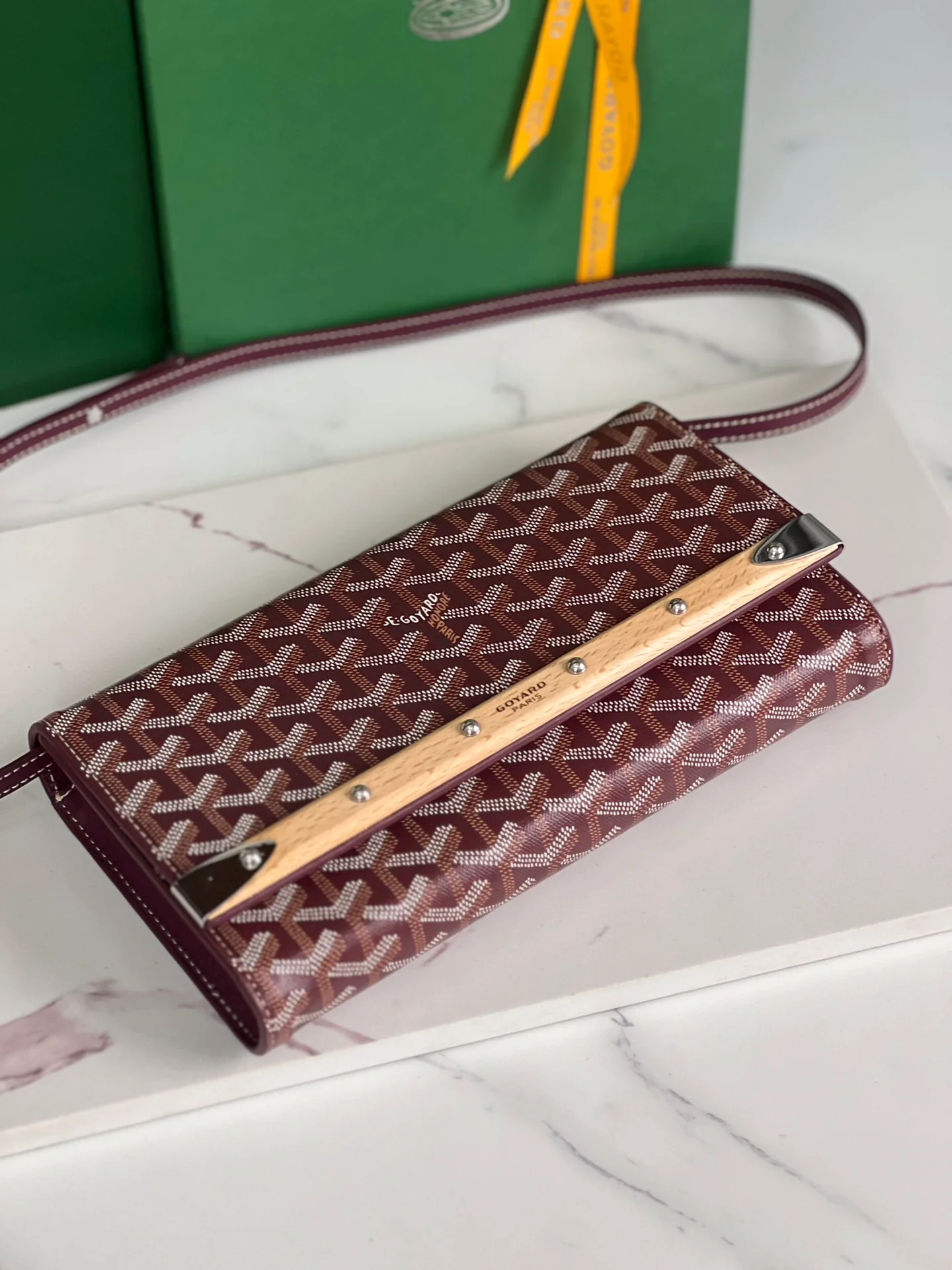 Клатч Goyard Monte Carlo, маленький, бордовый, 1 шт.